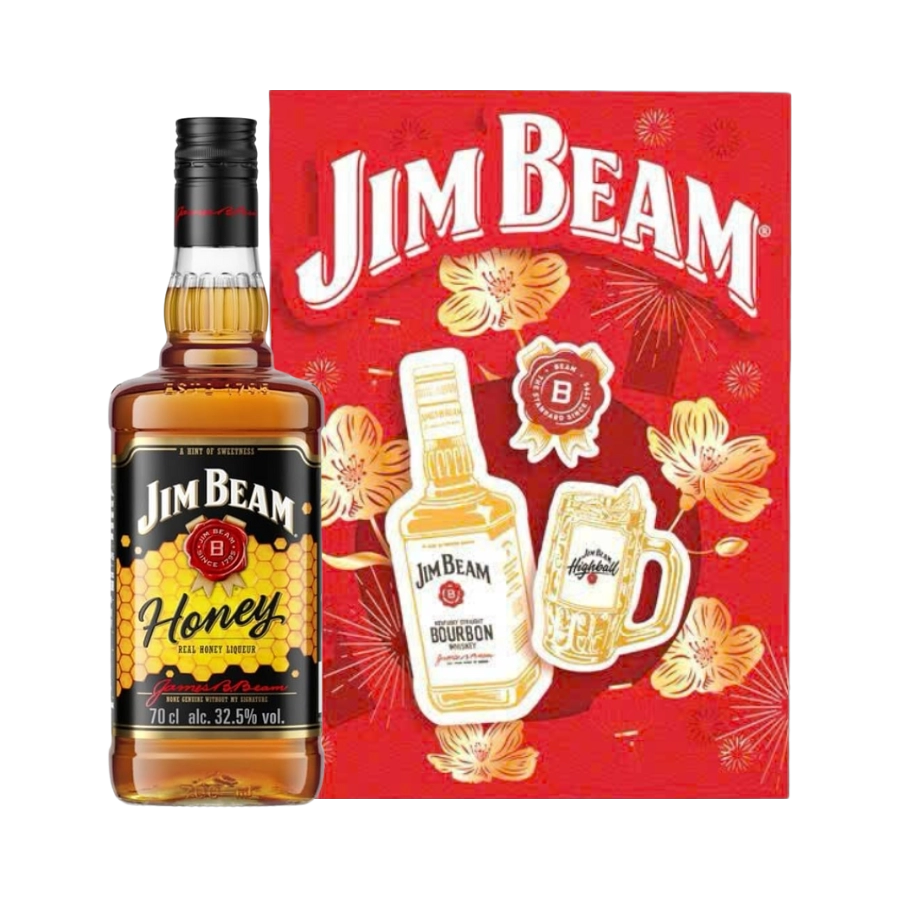 Rượu Whisky Jim Beam Honey Hộp Quà Tết 2026