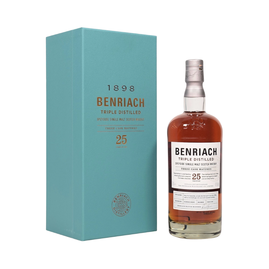 Rượu Whisky Benriach 25 Year Old Triple Distilled Three Cask Matured