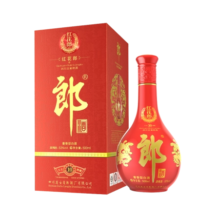Rượu Lang Tửu - Hồng Hoa Lang 10 Năm / 郎酒 红花郎 十年 / Langjiu Honghualang 10 Nián