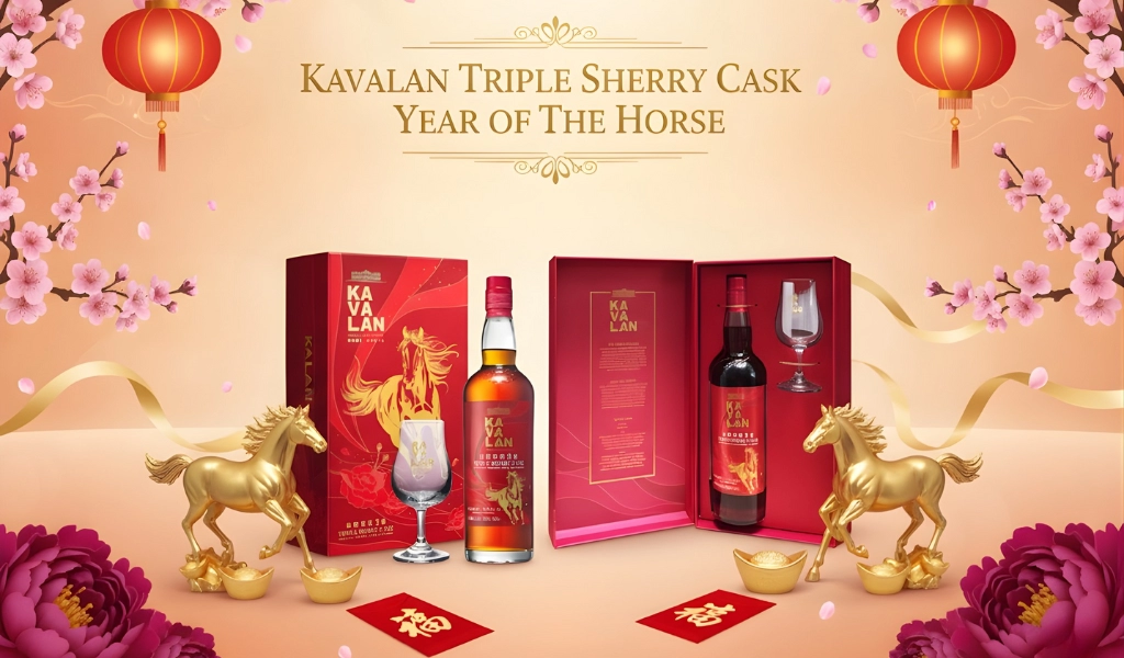 Sắc Đỏ Rực Rỡ Của Rượu Tết 2026 Kavalan Hộp Quà Đặc Biệt