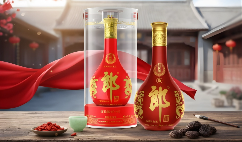 Rượu Lang Tửu Hồng Hoa Lang 15 Năm Đầy Đặn