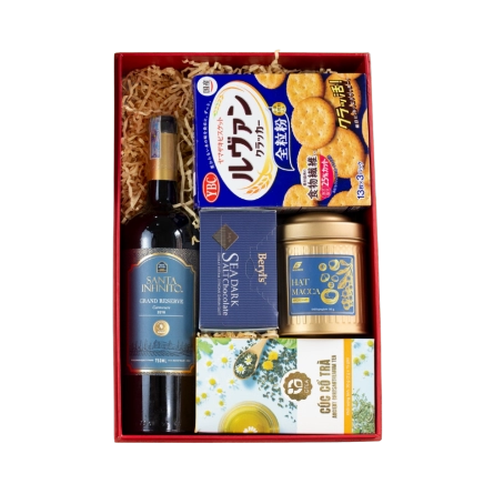 Rượu Vang Đỏ Chile Santa Infinito Grand Reserve Hộp Quà Tết 2026 Set Xuân Hoa 2