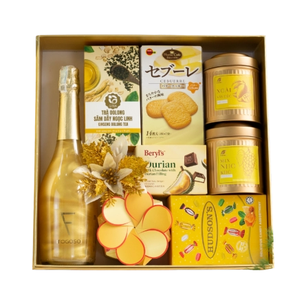 Rượu Sparkling Tây Ban Nha Fogoso Oro Hộp Quà Tết 2026 Set Nghênh Sắc 4