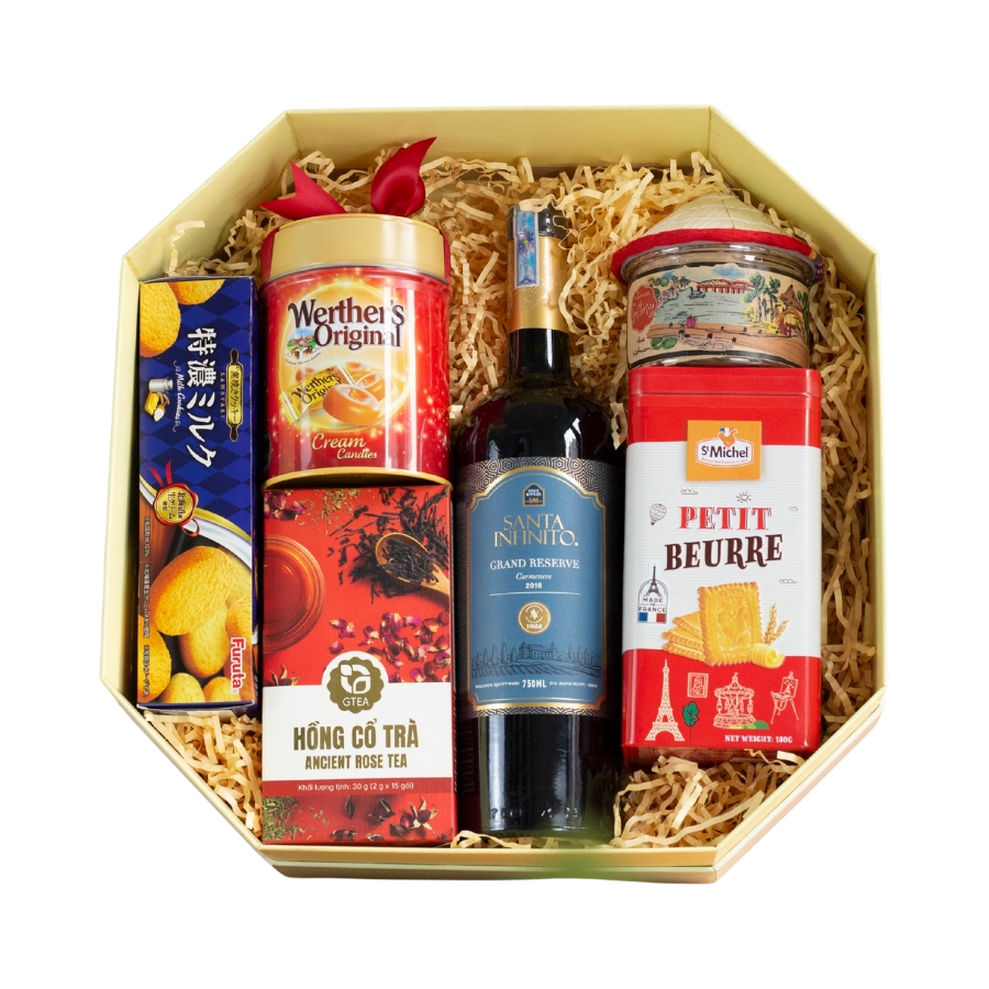 Rượu Vang Đỏ Santa Infinito Grand Reserve Cabernet Sauvignon Hộp Quà Tết 2026 Set Tân Xuân Đại Phát 1