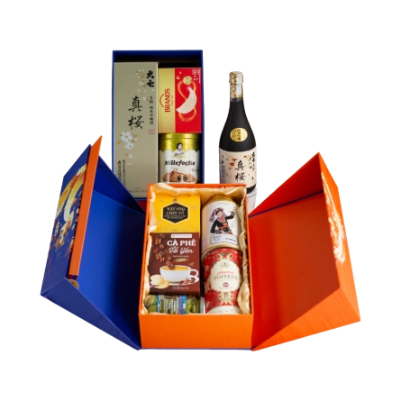 Rượu Sake Kimoto Daishichi Masakura Hộp Quà 2026 Set Lộc Khổng Tước 3