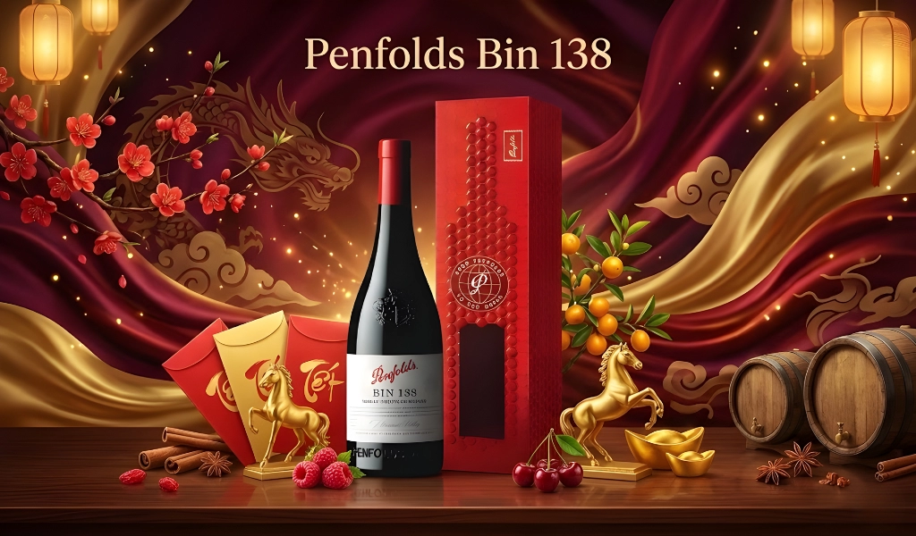 Rượu Vang Đỏ Úc Penfolds Bin 138 Hộp Quà Tết 2026