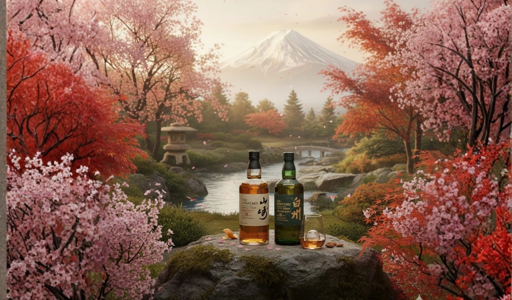 Whisky Nhật Yamazaki 18 Year Old Mizunara & Hakushu 18 Year Old