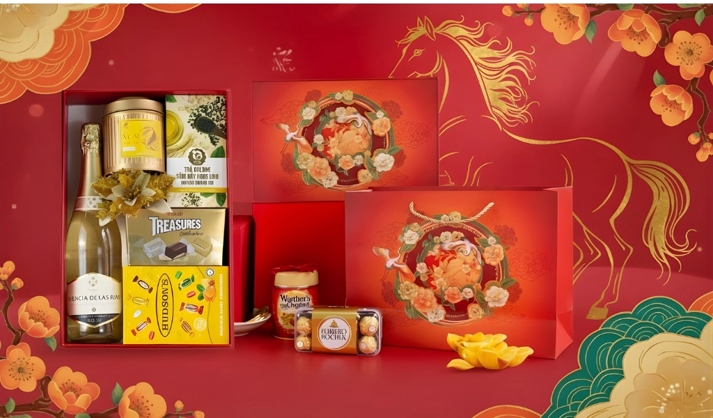 Set quà Tết Xuân Hoa 1 May Mắn