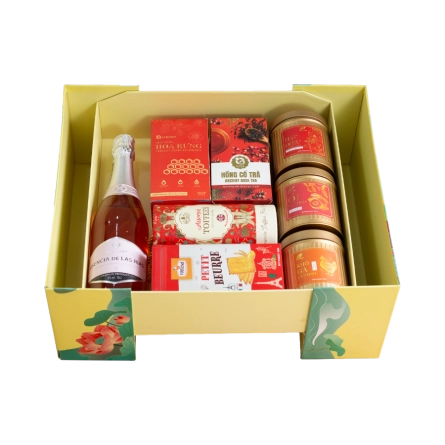 Rượu Vang Không Cồn Sparkling Rose Esencia Hộp Quà Tết 2026 Set Tinh Hoa Hội Tụ 1