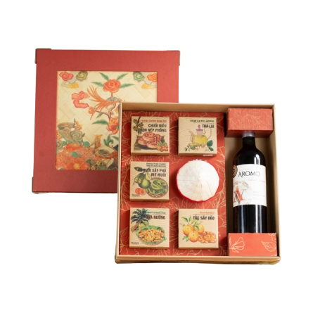  Rượu Vang Đỏ Aromo Cabernet Sauvignon Hộp Quà Tết 2026 Set Tết Việt 1