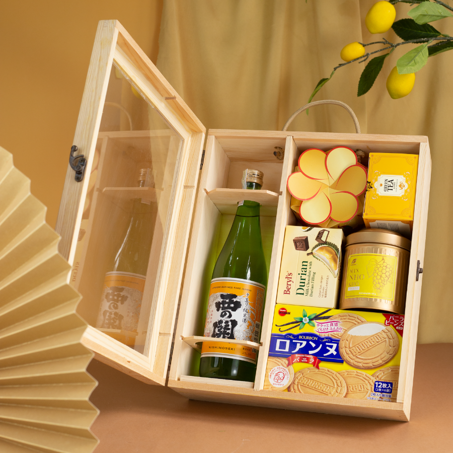 Rượu Sake Nishino Seki Junmaishu Hộp Quà Tết 2026 Set Mộc Xuân 2