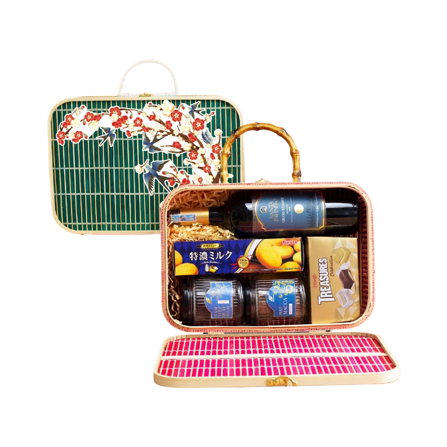 Rượu Vang Đỏ Santa Infinito Grand Reserve Carmenere Hộp Quà Tết 2026 Set Mây Xuân 1