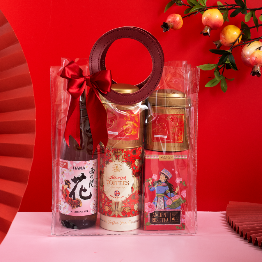 Rượu Sake Nhật Nishino Seki Hana Hộp Quà Tết 2026 Set An Nhiên 2