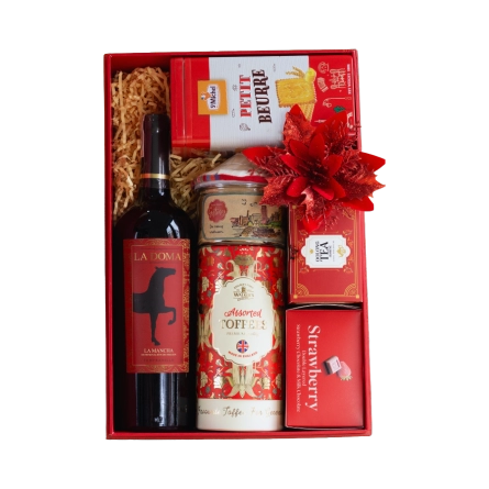 Rượu Vang Đỏ La Doma Tempranillo Medium Dry Hộp Quà Tết 2026 Set Xuân Hoa 4