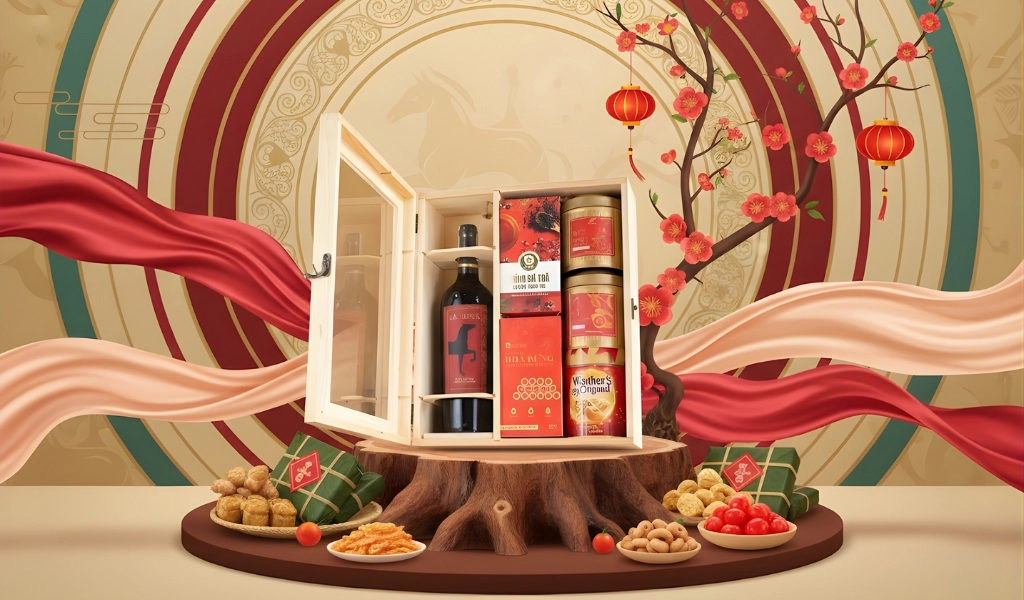 Hộp Quà Tết 2026 Set Mộc Xuân 1 Ấm Áp