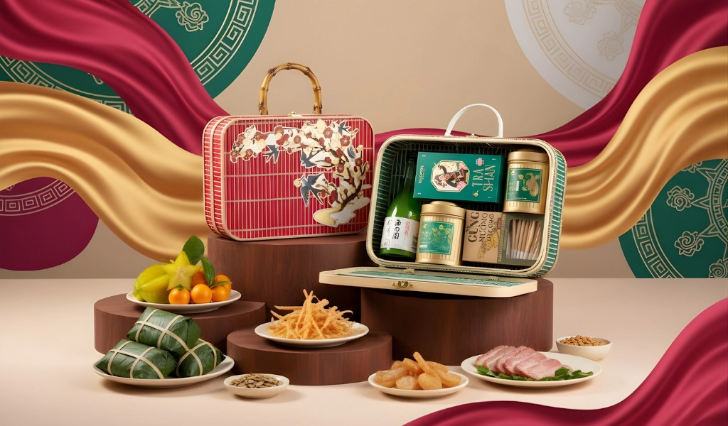 Hộp Quà Tết 2026 Set Mây Xuân 2 Thanh Lịch