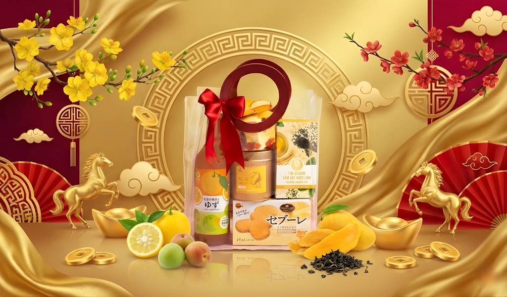 Rượu Mơ Nhật Bản Nakano Umeshu Yuzu Vị Chanh Nhật Hộp Quà Tết 2026 Set An Nhiên 3