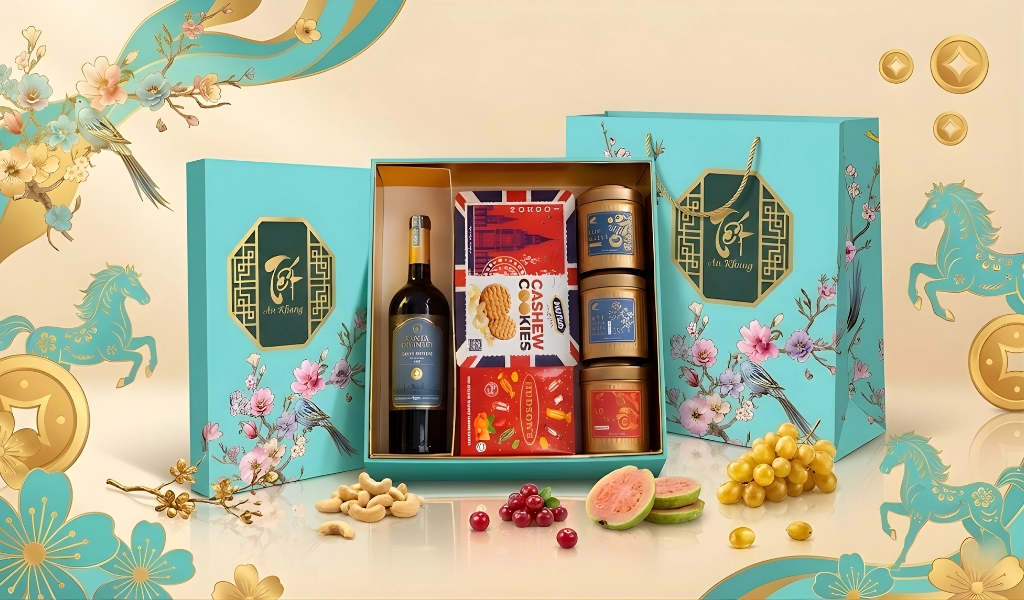 Rượu Vang Đỏ Santa Infinito Grand Reserve Carmenere Hộp Quà Tết 2026 Set Tết An Khang 3