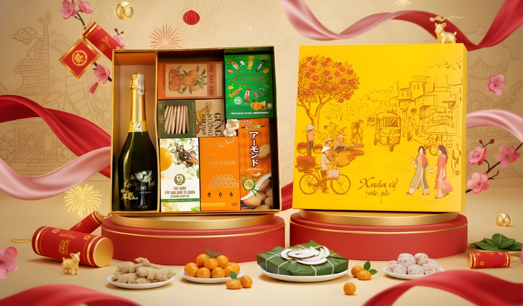 Hộp Quà tết 2026 Set Phố Xuân 1 Hiện Đại