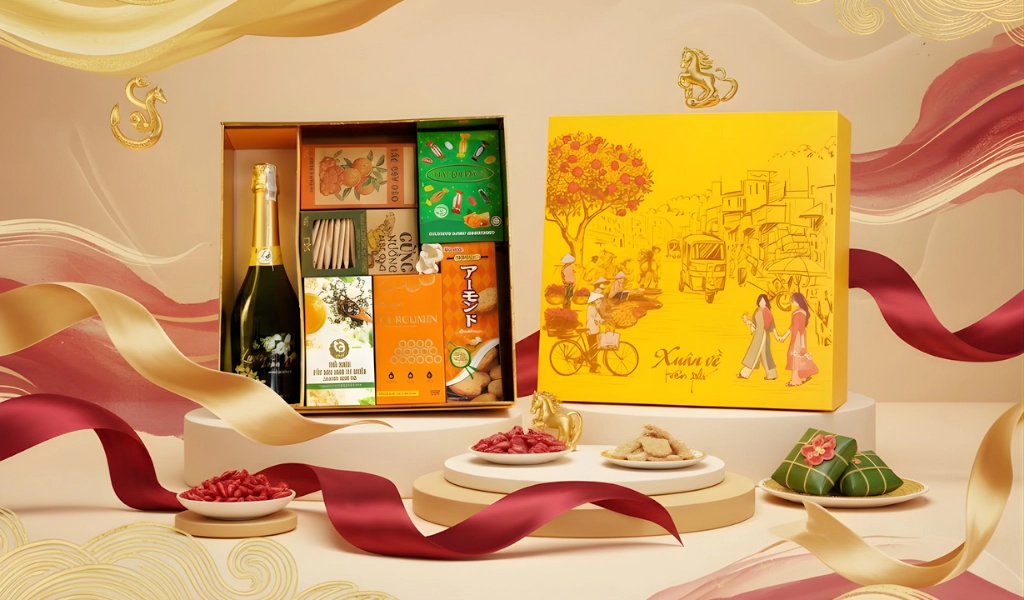 Hộp Quà tết 2026 Set Phố Xuân 1 May Mắn