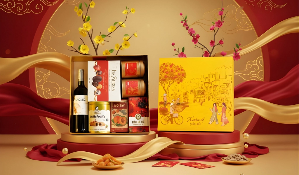 Hộp Quà Tết 2026 Set Phố Xuân 3 Đa Dạng