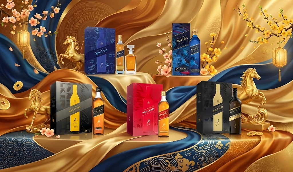 Hộp Quà Tết Johnnie Walker Dấu Ấn Hành Trình Năm Bính Ngọ