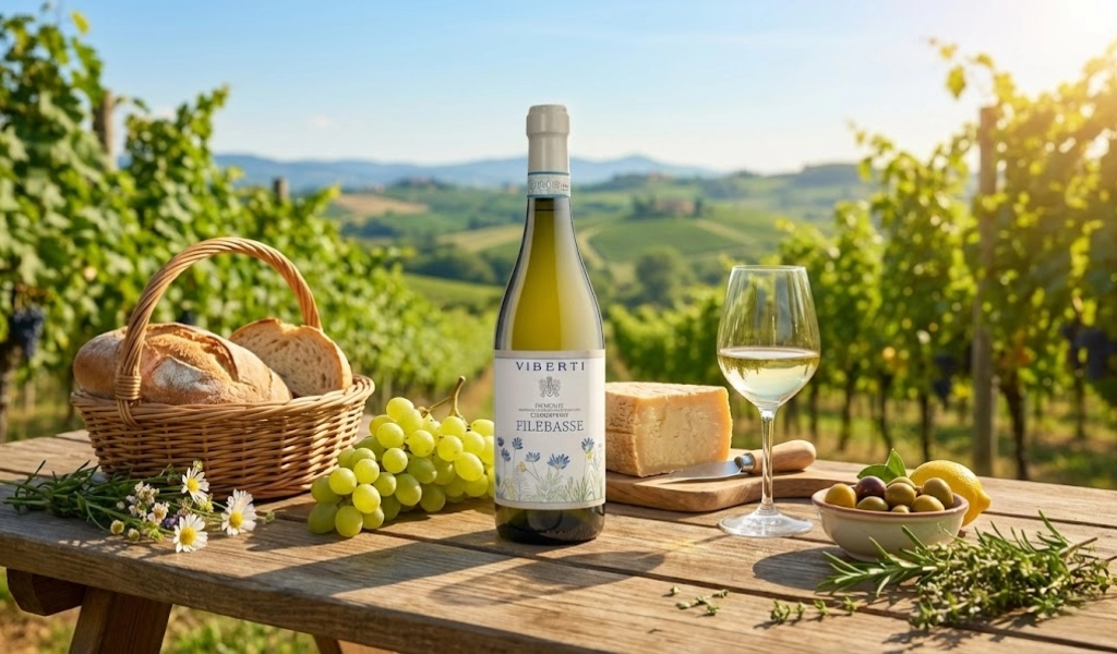 Rượu Vang Trắng Ý Viberti Piemonte Chardonnay Filebasse DOC