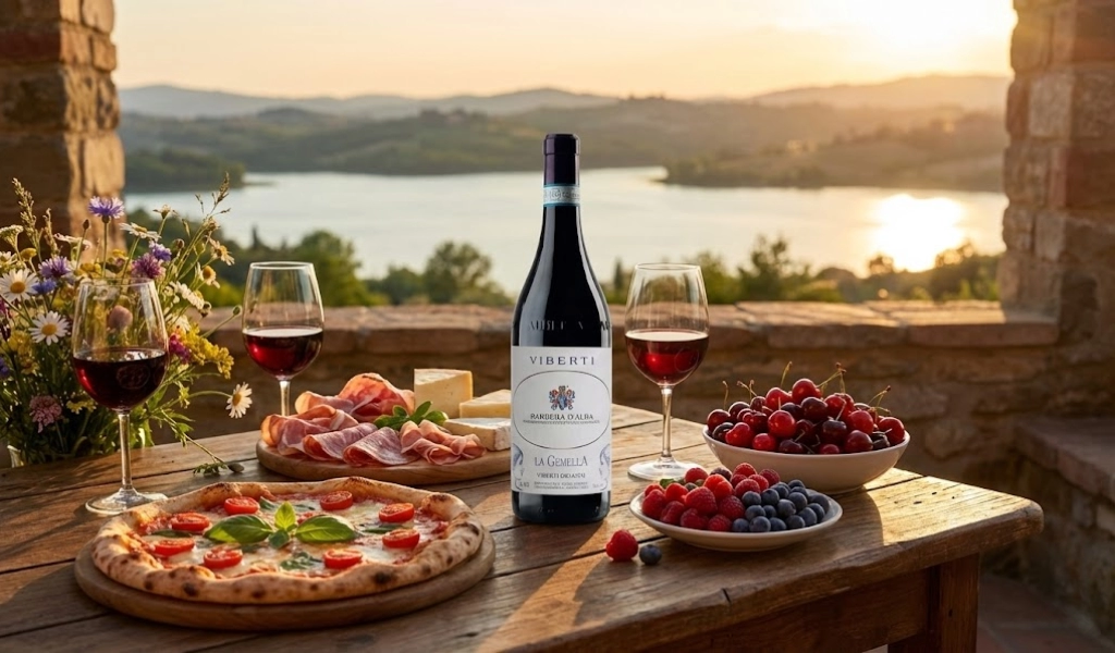 Rượu Vang Đỏ Ý Viberti La Gemella Barbera D'Alba DOC