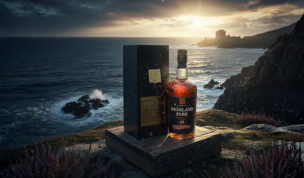 Whisky Highland Park 25 Year Old Wooden Box