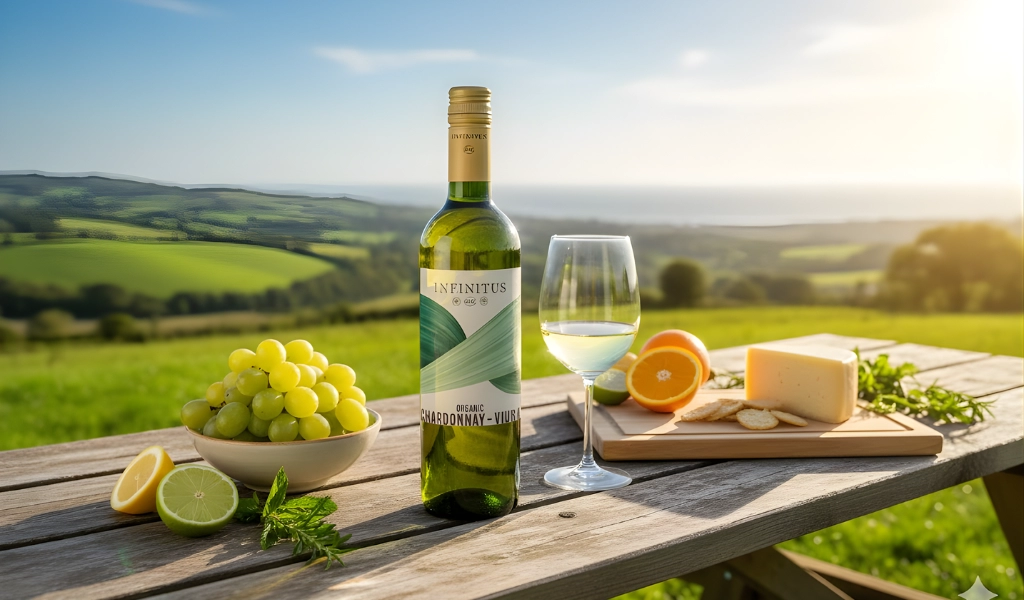 Infinitus Organic Chardonnay Viura Organic 375ml Tươi Mát