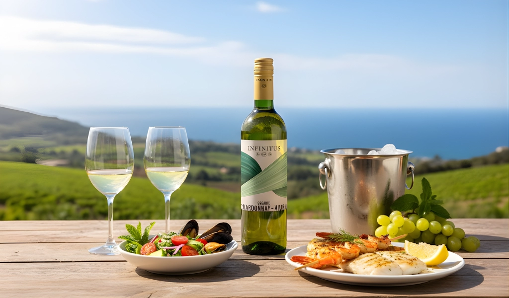 Infinitus Organic Chardonnay Viura Organic 375ml Thanh Khiết