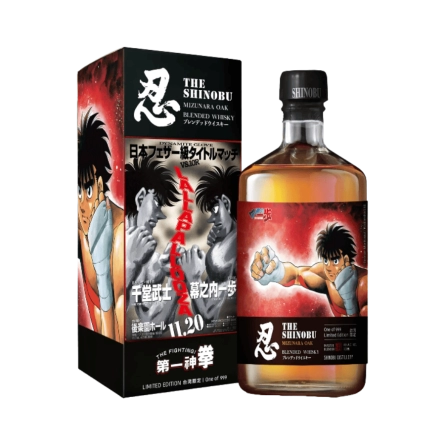 Rượu Whisky Nhật Shinobu Blended Mizunara Oak Finish - Hajime No Ippo Third Edition