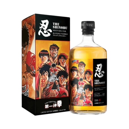 Rượu Whisky Nhật Shinobu Blended Mizunara Oak Finish - Hajime No Ippo First Edition