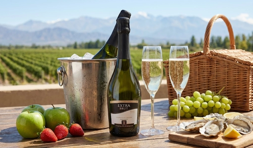 Rượu Sparkling Argentina Finca Flichman Extra Brut Chardonnay Malbec