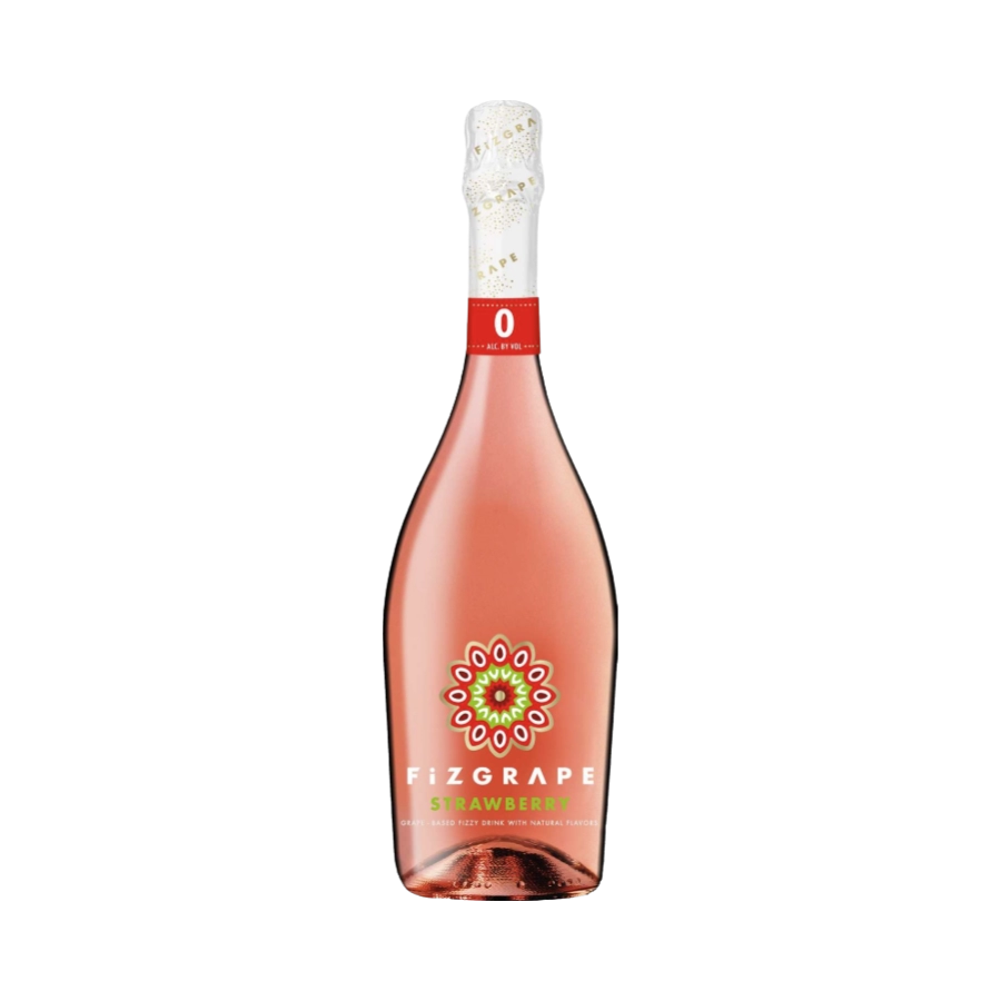 Rượu Sparkling Ý Fizgrape Strawberry Sparkling Alcohol Free