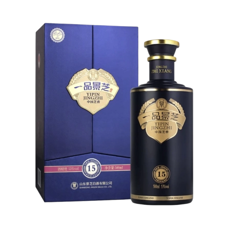 Rượu Cảnh Chi - Nhất Phẩm Chi Hương 15 Năm (53% / 500ml) / 一品景芝 芝香 15年 / Yipin Jingzhi Sesame Aroma 15 Year Old