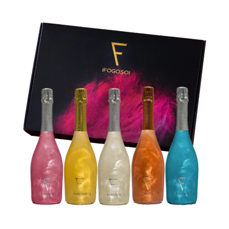 Rượu Sparkling Tây Ban Nha Fogoso Hộp Quà Tết 2026 Hộp 5 Chai