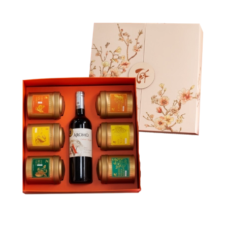 Rượu Vang Đỏ Aromo Cabernet Sauvignon Hộp Quà Tết 2026 Set Cát Tường