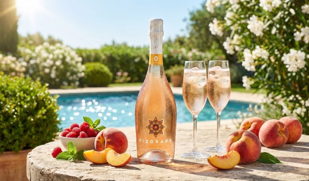Rượu Sparkling Ý Fizgrape Peach Sparkling Alcohol Free