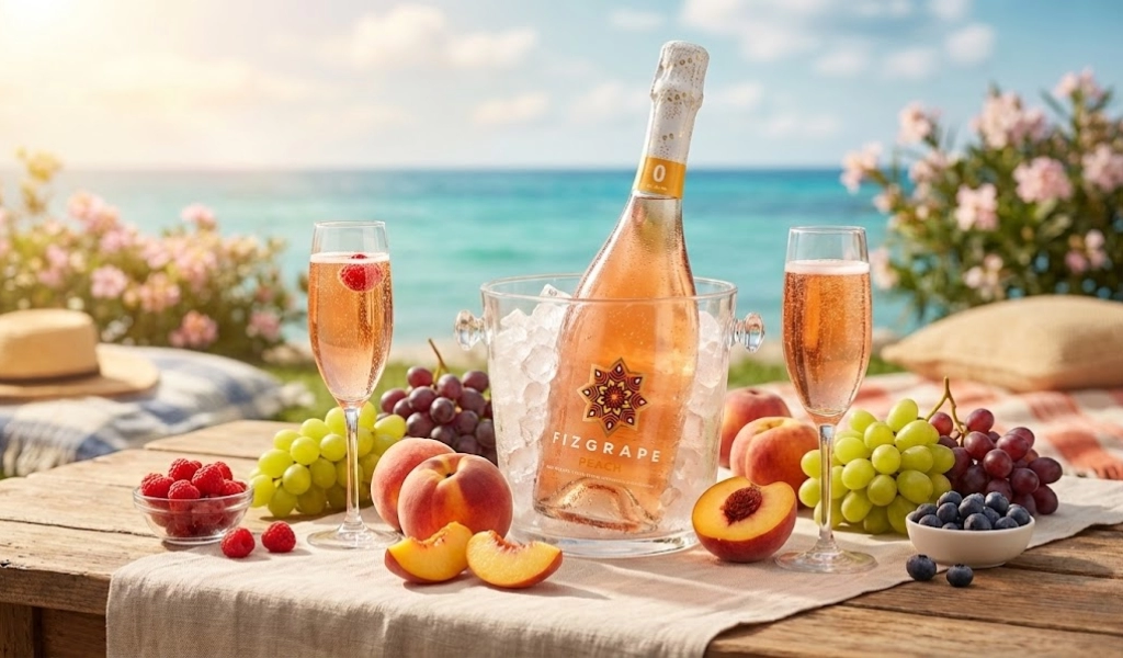 Fizgrape Peach Sparkling Alcohol Free
