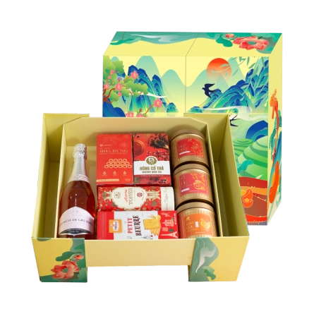 Rượu Vang Không Cồn Sparkling Rose Esencia Hộp Quà Tết 2026 Set Tinh Hoa Hội Tụ 1