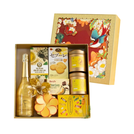 Rượu Sparkling Tây Ban Nha Fogoso Oro Hộp Quà Tết 2026 Set Nghênh Sắc 4