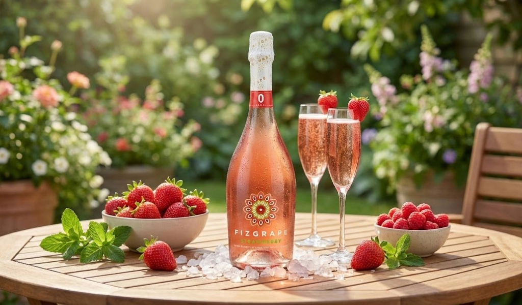 Rượu Sparkling Ý Fizgrape Strawberry Sparkling Alcohol Free