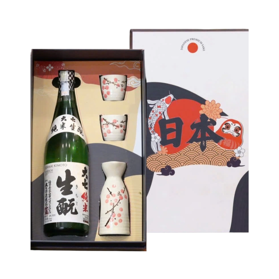 Rượu Sake Nhật Daishichi Junmai Kimoto Hộp Quà Tết 2026