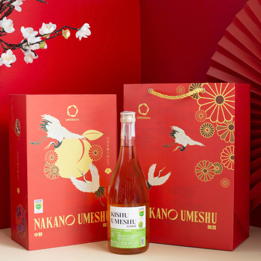 Rượu Mơ Nhật Umeshu Nakano Kishu Vị Truyền Thống Hộp Quà Tết 2026