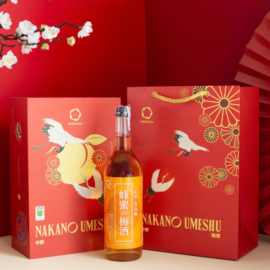 Rượu Mơ Nhật Nakano Mitsu Vị Mật Ong Hộp Quà Tết 2026