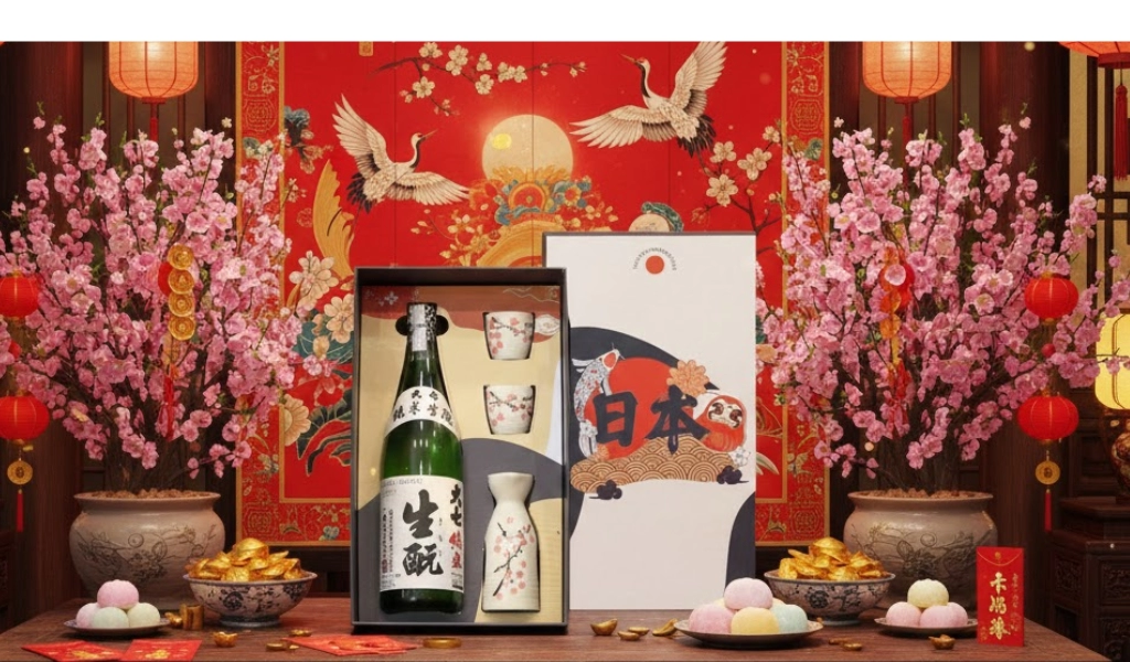 Hộp Quà Sake Daruma Daishichi Junmai