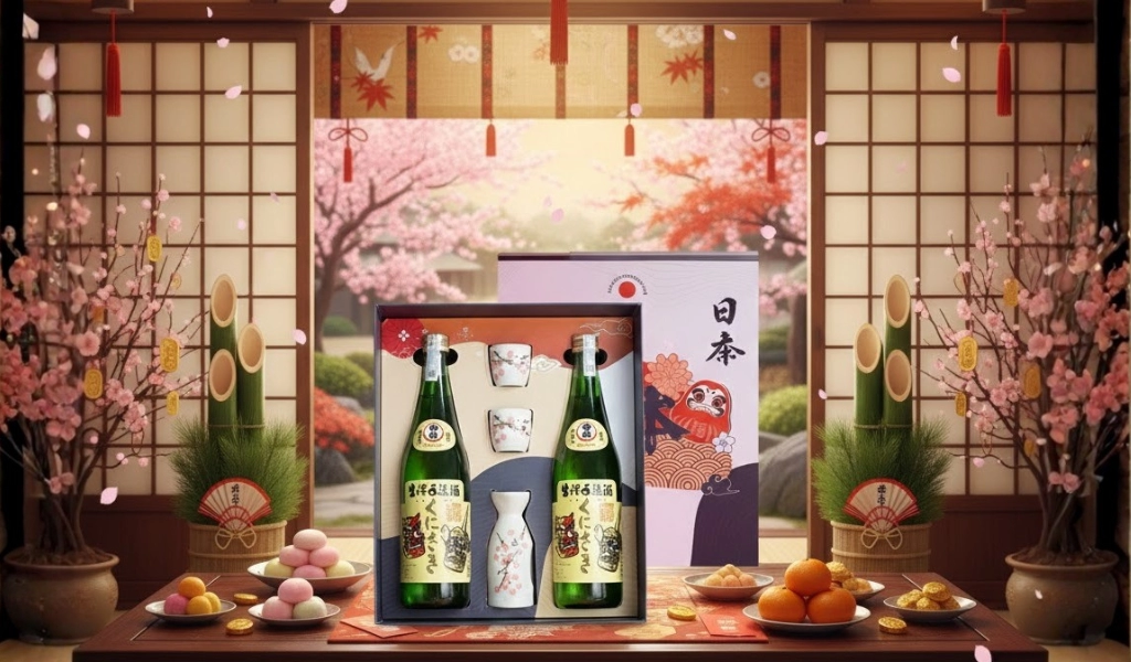 Hộp Quà Sake Daruma Nishinoseki Tokubetsu