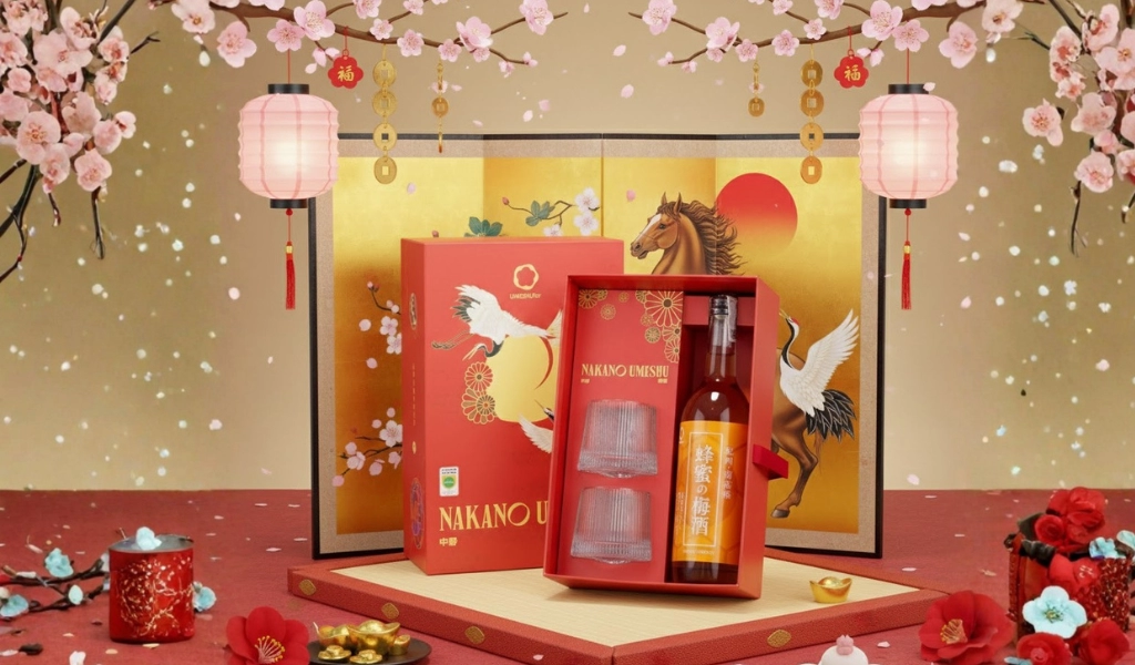 Rượu Mơ Nhật Nakano Mitsu Vị Mật Ong Hộp Quà Tết 2026