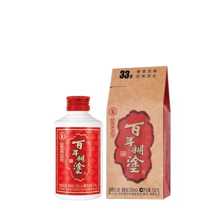 Rượu Bách Niên Hồ Đồ Hồng Sắc Kinh Điển Nhãn Đỏ 125ml 33% / Bainian Hutu Red Classic Baijiu / 百年糊涂 红色经典